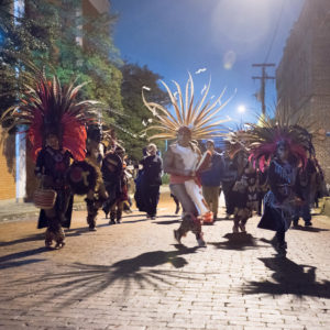  The popular Chikawa Aztec Dancers will return to Nacogdoches for the fourth annual Día de los Muertos Fiesta Saturday night, Nov. 5, in downtown Nacogdoches. Photo courtesy of Bill Nieberding