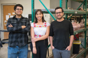 Aldo Ornelas, Gaby Hijar and Erik Ordaz Lozano are among the current artists who have traveled from hometowns in Mexico to further their education as graduate students in the SFA School of Art.