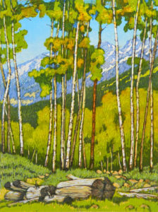 "Aspen Stand" is by Colorado printmaker Leon Loughridge, who will give a free public presentation of his work and techniques at 5 p.m. Wednesday, Feb. 28, in Art History Lecture Room B106 in the Art Building off Wilson Drive.