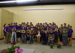 The Stephen F. Austin State University timbersports team, the Sylvans, claimed its third consecutive victory at the 62nd annual Association of Southern Forestry Clubs Conclave hosted last week by Louisiana State University. In addition to the team’s win, two SFA students set records in the axe throw and bowsaw events. 
