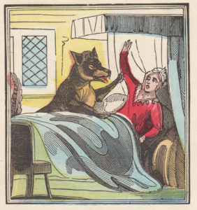  The hand-colored woodcut print "Red Riding Hood," McLoughlin Brothers, New York, 1860, is among the works in the exhibition "Picturing Books: Illustrations in Print from the 15th to the 20th Centuries," Vol.  I, opening Thursday, Oct. 31, and running through Jan. 5 in The Cole Art Center @ The Old Opera House.