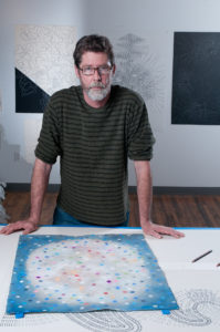 Greg Edmonson will present a virtual art lecture, "A Nasty Bruise and a Jagged Scar: Five Years as an Artist-in-Residence," at 6 p.m. Monday, Oct. 19, accessible through Zoom registration at cn.edu/zoomgreg.
