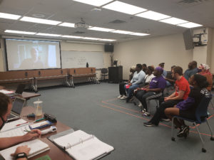  Veteran actor and SFA theatre alumnus Xzavien Hollins discusses via Zoom his stage career, specifically being cast in the role of a black queer male in The Catastrophic Theatre's presentation of Robert O'Hara's play "Bootycandy," with members of the SFA cast of the upcoming production of "Bootycandy."