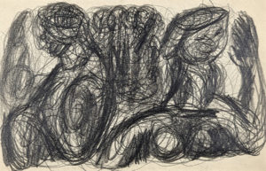 Jennings Tofel's "Genesis 1," circa 1930s, graphite on paper, is among the artist's abstract and expressionistic drawings featured in "Jennings Tofel: Drawing Genesis," an exhibition showing Nov. 22 through Jan. 20 in The Cole Art Center @ The Old Opera House.