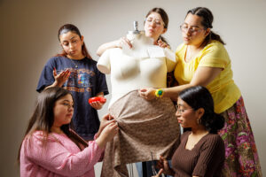  Cast members in the SFA School of Theatre and Dance's production of "Real Women Have Curves" include, from left, Valentina Haj, Houston junior, as Pancha; Jessenia Torres, Dallas sophomore, as Ana; Hannah Marfin, San Antonio senior, as Estela; Daisy Obregon, Port Neches sophomore, as Carmen; and Xitlali Chavez-Aponte, Houston freshman, as Rosali.